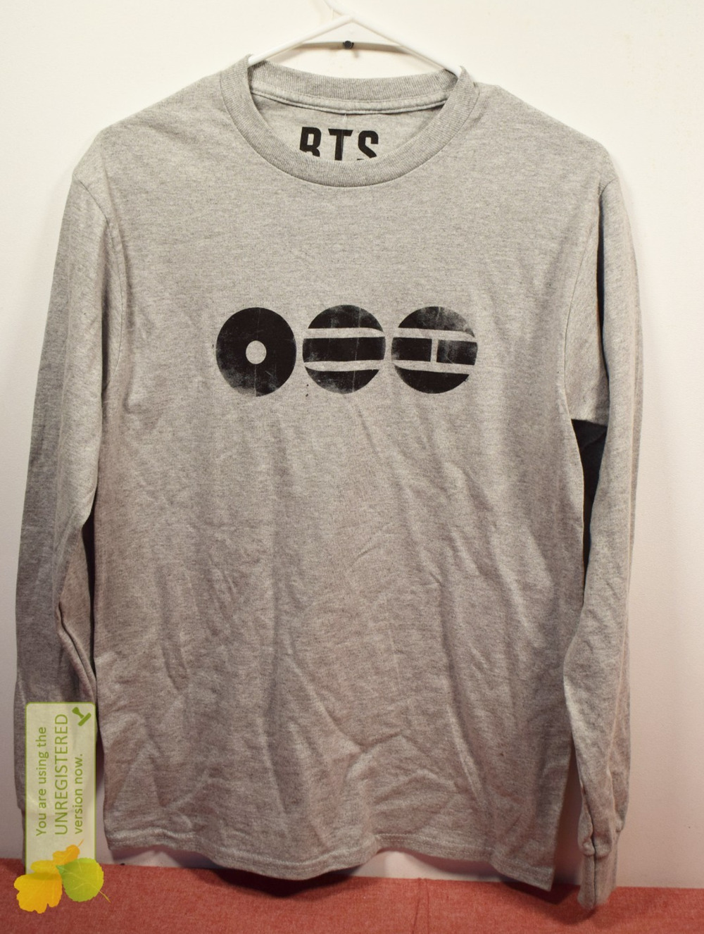 BTS Clothing Long Sleeve T-shirt Gray Small